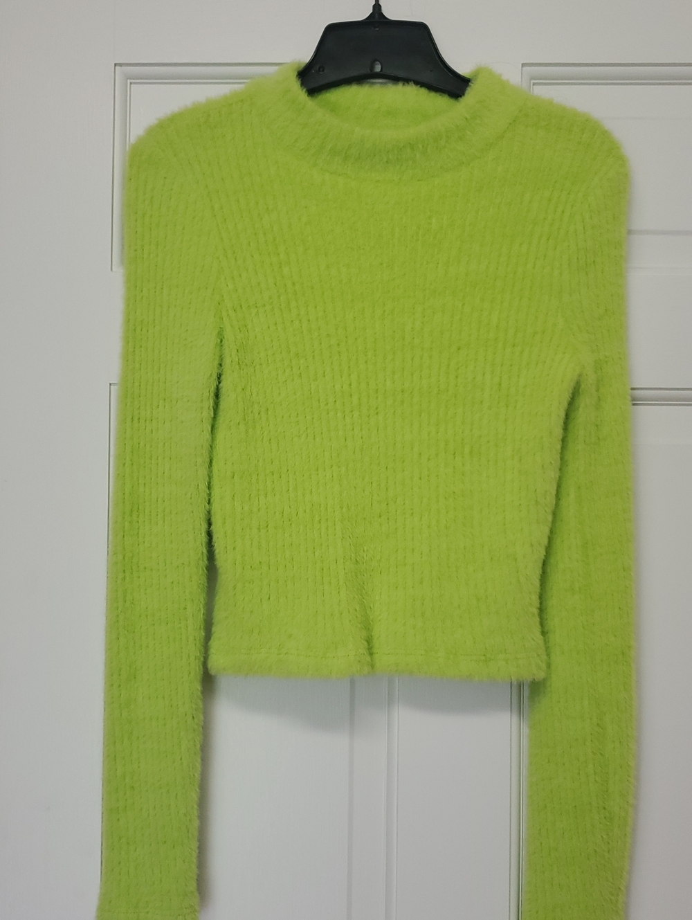 ANTHROPOLOGIE Neon Green Cozy Knit Women's Sweater XS